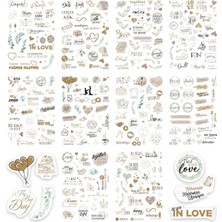 Braventa Collection Düğün Sticker Seti, 325 Adet Çıkartma, Misafir, Konuk Defteri Veya Fotoğraf Albumü Için Sevgi Dolu T