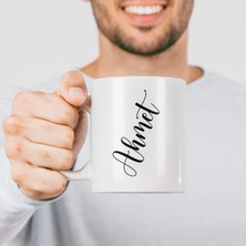 Braventa Collection Ahmet Ismine Özel Porselen Kupa Bardak