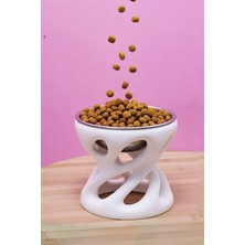 Vivie Tasarım Vivi Modern Organik Mama Kabı Standı | Kedi ve Köpek Için Ergonomik Yüksek Tasarım Mama Kabı