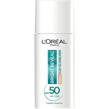 Braventa Collection L'oréal Paris Bright Reveal Spf 50+ Koyu Leke Karşıtı Renkli Fluid Günlük Yüz Güneş Kremi 50 ml - Me