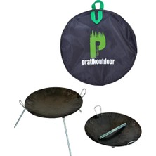 Braventa Collection Tak Çıkar Ayaklı Sac Tava Ateş Çanağı ve Taşıma Çantası