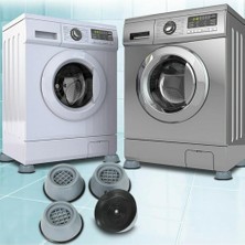 Braventa Collection Çamaşır Makinesi Titreşim Gürültü Hareket Önleyici Mobilya Yükseltici Ayak Ped (4 Adet)