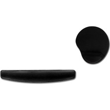 Braventa Collection Oval Ergopad Klavye Pad+ Mause Bilek Destekli Ergonomik Klavye Mouse Pad Set Dayanıklı Kolay Yazma,