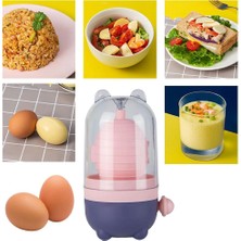 Braventa Collection Taşınabilir Yumurta Spinner Scrambler Haşlanmış, Manuel Yumurta Çalkalayıcılar, Silikon Çırpıcı Yumu