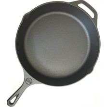 Braventa Collection Naturpan Kaplamasız Gerçek Demir Döküm Tava 30 cm Cast Iron Skillet PRE-SEASONED12 Inch
