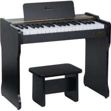 Braventa Collection CP-360BK Ahşap Çocuk Piyanosu Pilli 37 Tuşlu Gerçek Piyano Tuşları