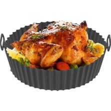 Braventa Collection Airfryer Silikon Pişirme Kalıbı - Air Fryer Aksesuarı, Pişirme Kağıdı - Siyah ()