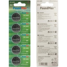 Braventa Collection 5 Adet 2450 CR2450 DL2450 DL2450 ECR2450 KCR2450 3V Poundmax Lityum Düğme Piller, Düğme Pil, Çocukla