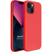 Braventa Collection iPhone 13 Için Kılıf Groovy Soft Kırmızı [iphone 13 ile Uyumlu Kılıf - Kırmızı]