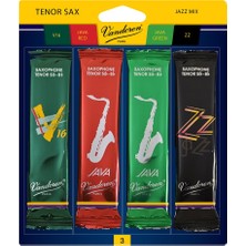 Braventa Collection Srmıxt3 Tenor Sax Jazz Reed Karışık Kart Her Biri 1 Adet Zz, V16, Java ve Java Strength 3 Içerir
