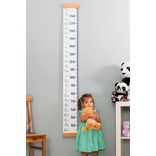 Braventa Collection Alfabe Tasarımlı Boy Ölçme Cetveli - Asılabilir Boy Ölçer - Duvara Monte Bebek Boy Ölçer