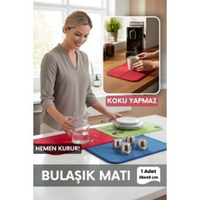 Ellesill Bulaşık Kurutma Matı Süper Emici Tezgah Üstü Kurulama Örtüsü 36X45 cm