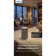 Philips Evcil Hayvan ve Geniş Salon Tipi Akıllı Hava Temizleyici Tüy Koku ve Duman Giderici Wi-Fi Kontrollü Enerji Tasarruflu Beyaz