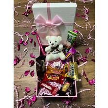 Gülümse Gel 14 Şubat Sevgililer Günü Hediyesi Sevgiliye Ayıcık Çikolata Kahve Şeker Hediye Kutusu