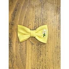 EGOMİ Işlemeli Sarı Saçsız Bebek Tokası( 1ADET)