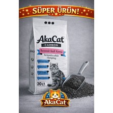 AkaCat Aktif Karbonlu Ince Taneli Topaklanan Kedi Kumu 20 Lt