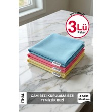 Ellesill Ithal 3'lü Premium Mikrofiber Cam Bezi ve Ayna Bezi 50X40CM