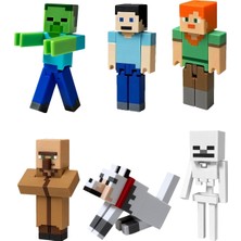 Minecraft Serüven Seti Zombi Skeleton Steve Alex Kurt Köylü
