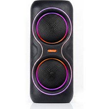 Çeşithane Dual 8 Inç Kablosuz Karaoke Hoparlörü - 18W Güçlü Bass Subwoofer, Rgb LED Aydınlatmalı ve Dahili Bataryalı Ev Tipi Parti Ses Sistemi