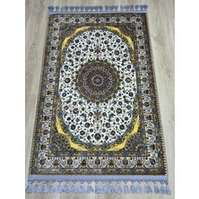 Dokuma Taban Örgü Püsküleri ve Ipek Kadar Yumuşak Yüzeyiyle Bambu Seccade Namazlık 80X125 cm Hac Umre Ramazan Hediyesi