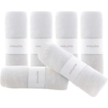 Hype Store Minuche Bambu Bebek Havlusu 6'lı - Ultra Yumuşak ve Emici Bebek Banyo Yüz Havlusu - Hassas Ciltler