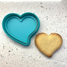 Craftelle Zarif Kalp Figürlü Kurabiye Kalıbı | Şeker Hamuru ve Pasta Süsleme Kalıbı | Seramik Şekillendirici