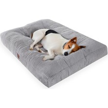 Hype Store Jungolica Max Köpek Yatağı Gri Orta 60X80 cm - Ultra Yumuşak Peluş Kumaş, Nefes Alabilen Hava Dolaşı