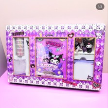 Zetconcept 🎀 Kuromi Lüks Kırtasiye Seti – Tarz, Işıltı ve Eğlence Bir Arada! 🎀- Muhteşem Bir Okul Hediyesi