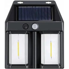 MiraLive Rustik Ampul Ikili Solar Duvar Aplik Güneş Enerjili Hareket Sensörlü