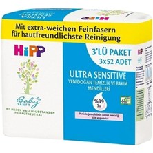 Hype Store Hipp Babysanft Yenidoğan Ultra Sensitive Temizlik Mendili 52X3