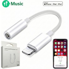 Trendpix iPhone Lightning – 3.5mm Kulaklık Adaptörü | Pop-Up Destekli | Tüm Modellerle Uyumlu
