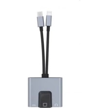 MiraLive ZR815 Lightning Type-C 3 In 1 Ethernet Çevirici Aux