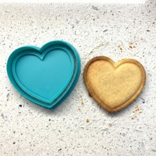 Craftelle Klasik Kalp Kurabiye Kalıbı ve Damga Seti | Sevgililer Günü ve Anneler Günü | Şeker Hamuru, Kil Şekillendirici