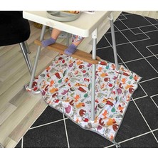 Hype Store Zoo Sıvı Geçirmez Mama Sandalyesi Altı Için Yer Örtüsü, Masa Örtüsü, Makinada Yıkanabilir (145X210 C