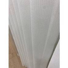 İnci Life Home Arya Balık Sırtı Desenli 1/3 Sık Pile Tül Perde (Kırık Beyaz)