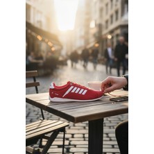 Enoch Erkek Spor ve Günlük Ayakkabı Tam Ortopedik Tabanlı Kırmızı Düz Taban Sneaker
