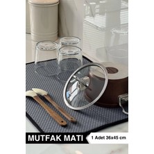 Ellesill Bulaşık Kurutma Matı Mutfak Matı Gri Renk 36 x 45 cm - Drynest