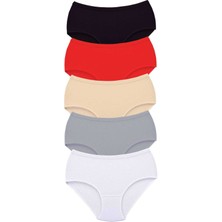 Ne Verelim Size 5 Adet Tutku Kadın Yüksek Bel Bato Kalın Lastik Külot S1