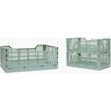 Shop A Way 1l+2m Katlanabilir Çok Amaçlı Taşıma Kasaları Saklama , Plastik Istiflenebilir, Ofis Banyo Tuvalet M