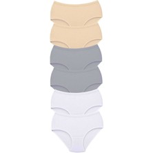 Ne Verelim Size 6 Adet Tutku Kadın Yüksek Bel Bato Kalın Lastik Külot S20