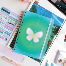 Shop A Way A5 Spiralli Süresiz Renkli Planlayıcı Ajanda Motivasyon Sayfalı Kelebek