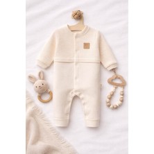 Soft Nest Organik Waffle Tulum Premium Pamuk Waffle Dokulu Günlük Bebek Tulum Latte