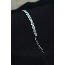 Kuzgun Ticaret Unisex Tırtıl Model Gümüş Renk Künye Bileklik - 478780920142-1923