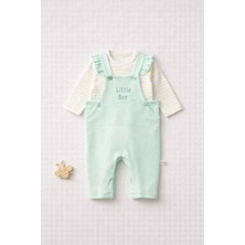 Little Bee Salopet Takım Premium Organik Pamuk Arı Desenli Günlük Bebek Tulum Seti