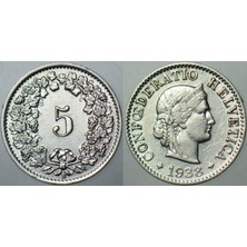 Banknoting Isviçre 5 Rappen 1938.