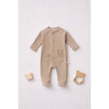 Pure Nest Tulum Premium Organik Pamuk Fitilli Vizon Tonlu Günlük Bebek Tulum