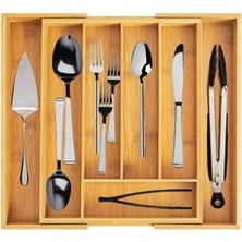 Shop A Way Deconox 7 Bölmeli Bambu Kaşıklık – Antibakteriyel Çekmece Içi Düzenleyici Organizer | Doğal Ahşap, Ş