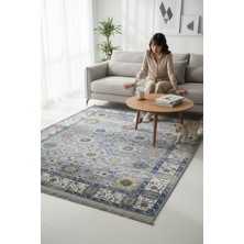 Dokuma Tabanlı Etnik Desenli Yıkanabilir Baskılı Kilim Salon Mutfak Yolluk