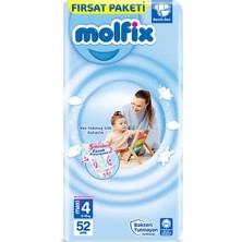 Hype Store Molfix Bebek Bezi 4+ Beden Maxi Dev 52 Adet