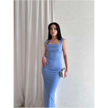 Moda Durağı Arow Maxi Elbise Bebe Mavi
